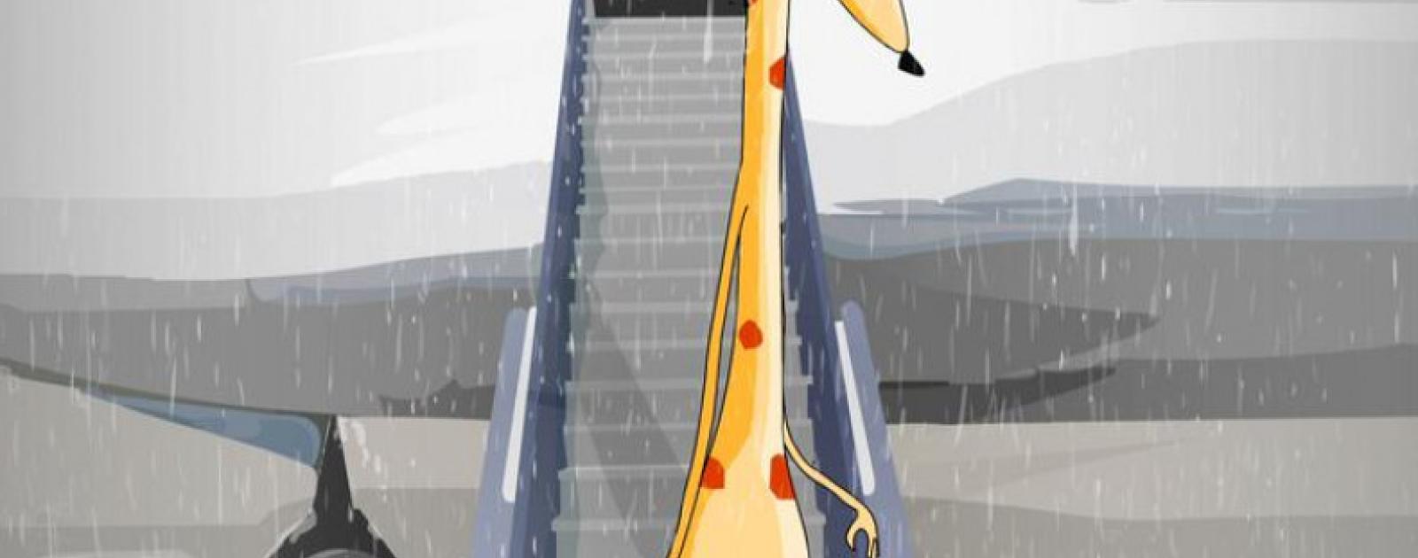 Een giraf in de regen filmstill